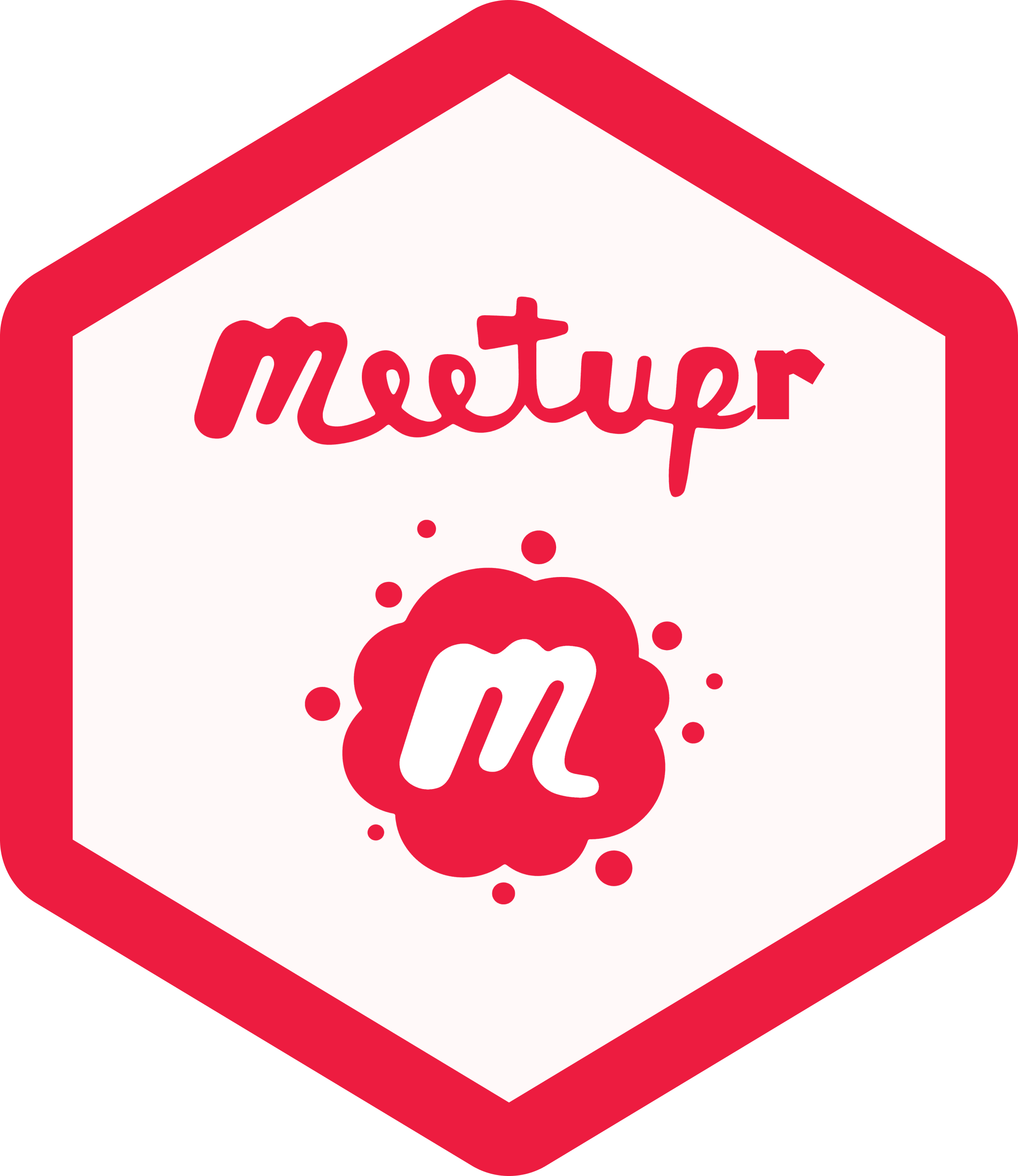 Meetupr hex logo by Zane Dax @StarTrek_Lt